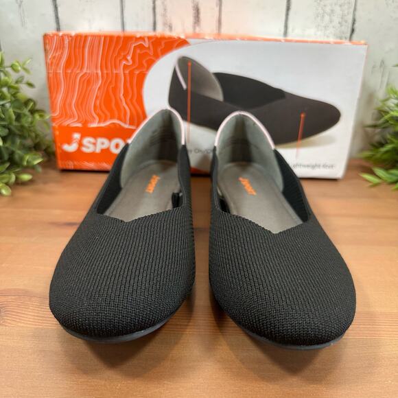 J Sport Women's Doreen Black Knit Flats Size 9 - Picture 5 of 8